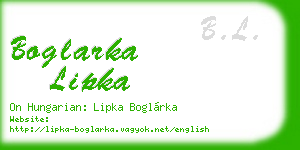 boglarka lipka business card